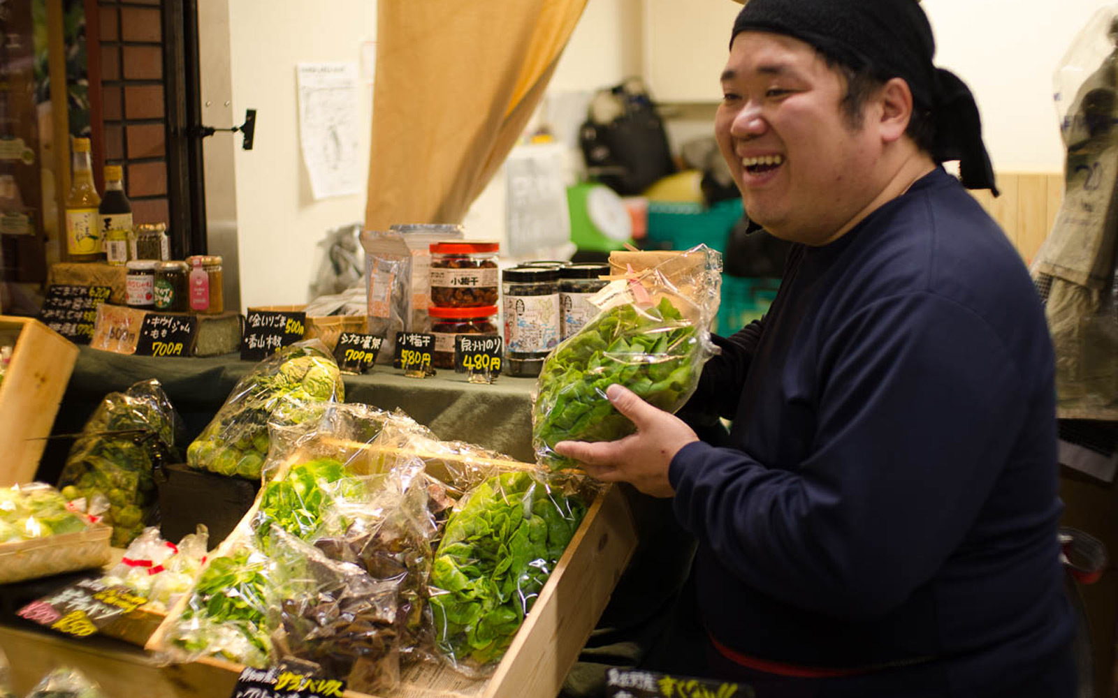 Vege Sta.(ベジステ)での販売の様子